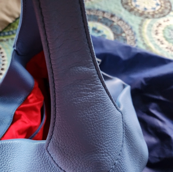 Dooney & Bourke Blue Hobo Bag with Silver Accents - Picture 10 of 16